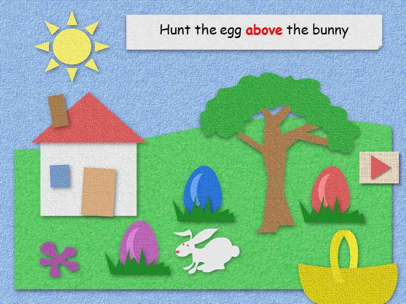 Hunt the egg above the bunny